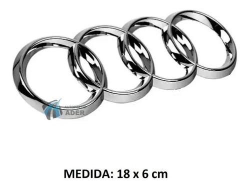 Escudo Insignia Logo Audi Cromado Grande Adhesivo 0