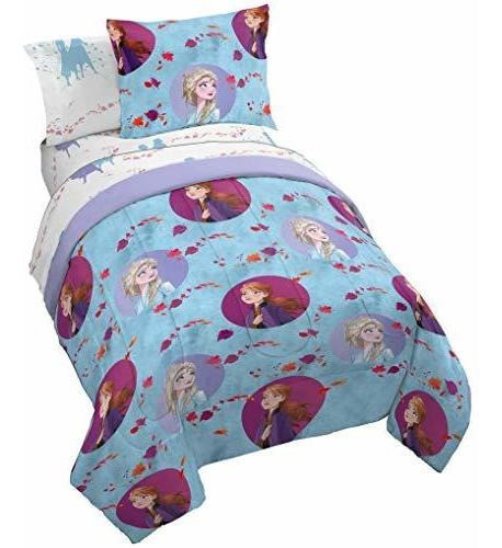 Jay Franco Disney Frozen 2 Juego De Cama De Lunares, Complet 0