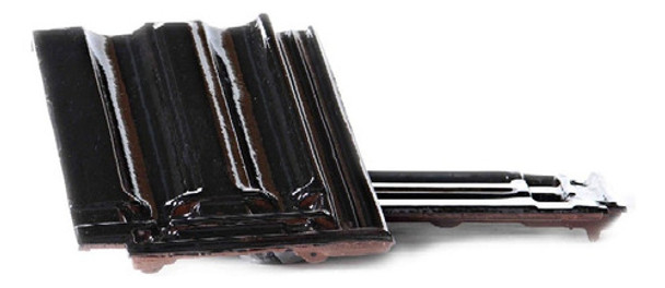 Teja Losa Olavarría Esmaltada Negro Brillante Bicocción 0