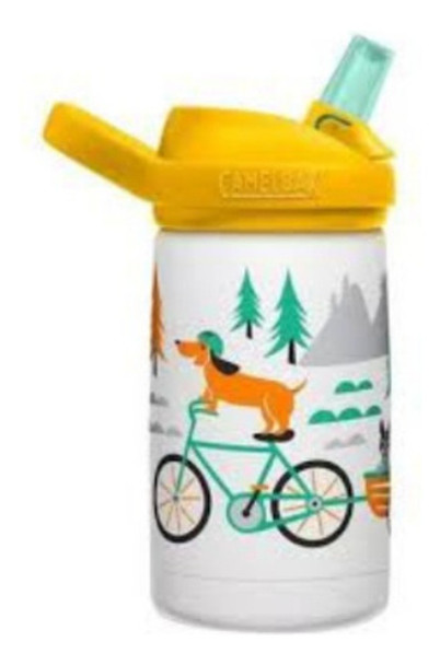 Botella Eddy+ Kids 350ml, Acero Inox. - Perros En Bicicleta 0