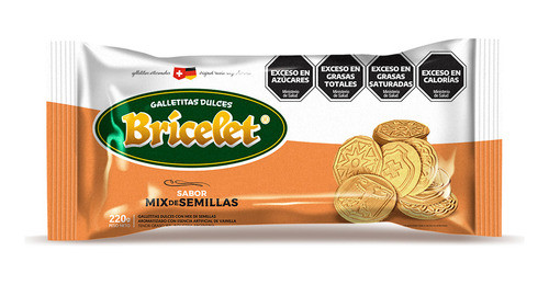 Galletitas Dulces Artesenales Bricelet Mix De Semillas 220g 0