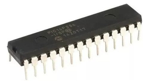 Microcontrolador Pic 16f886 I/sp Microchip Dip28 Nanowatt 0