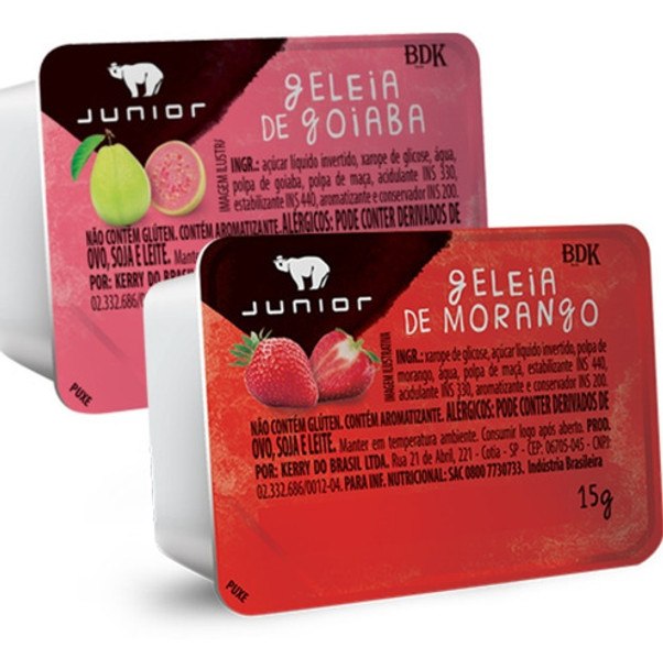 Geléia Junior Blister Sachê Mini Morango / Goiaba 144 Sachês 0