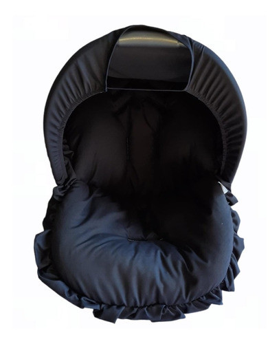 Capa Para Bebe Conforto Com Babado E Capota Preta 0