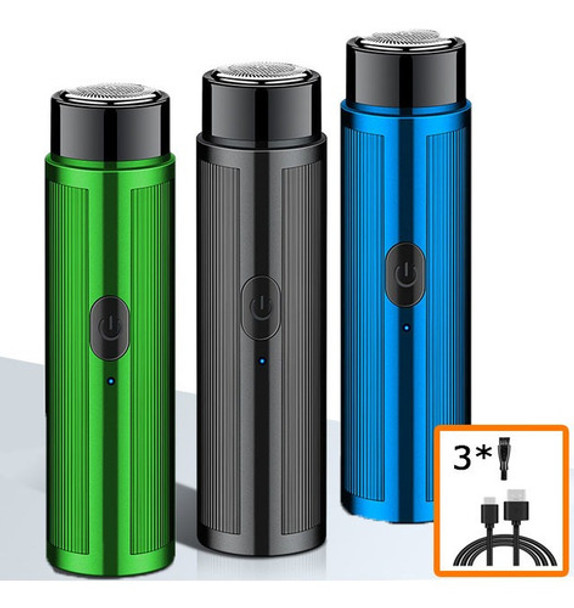 Barbeador Recarregável Mini Barbeador Masculino Portátil 3pc 0 Barbeador Recarregável Mini Barbeador Masculino Portátil 3pc 0