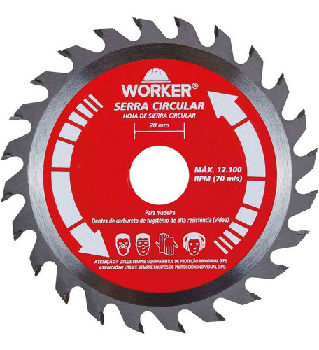 Disco Serra Circular Widea 9.1/4 Polegadas 48 Dentes Worker 0