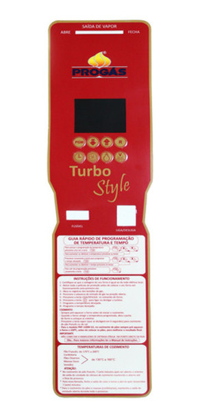 Painel Frontal Forno Progas 5000 Style Inv12401 Original Fx 0