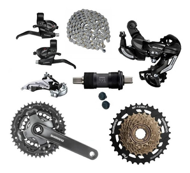Kit Relação Shimano Tourney 3x7v 21v Catraca 14/34d St-ef41 0