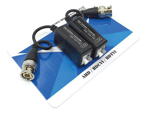 Par Balun Hd Conector Bnc Camara Seguridad Utp Cctv 0