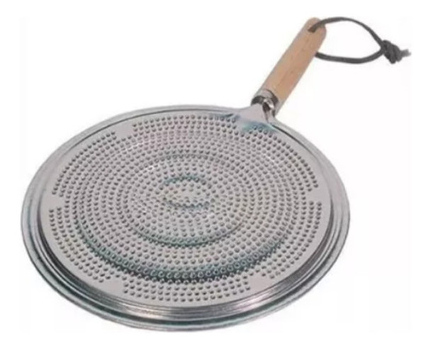 Difusor De Calor Hornalla Hojalata Ollas Con Mango Madera 0