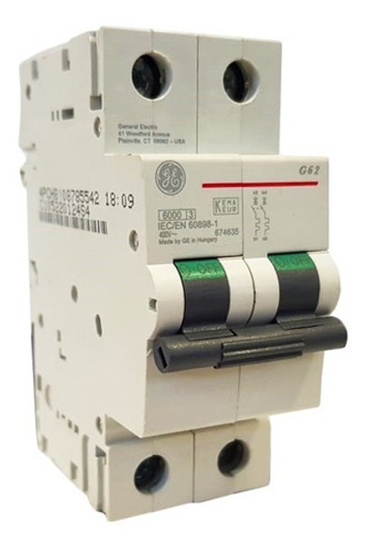 Llave Térmica Bipolar 2x 6a 6ka G60 Curva D General Electric 0