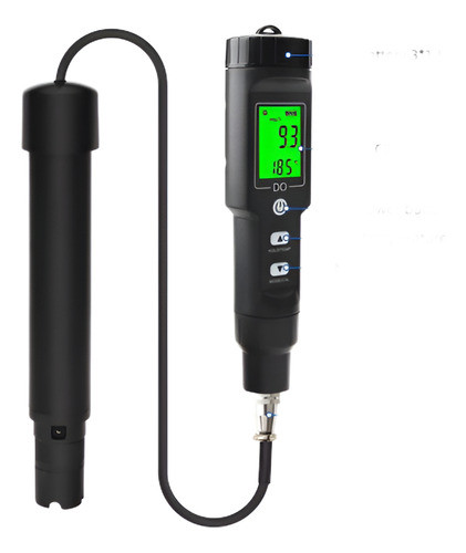 Medidor Oxigênio Dissolvido Compensação Cabo 1m + Baterias! 0