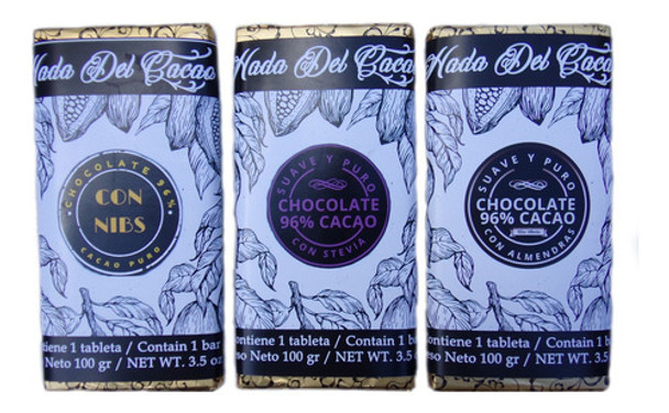 Chocolate 100 Gr 96% Cacao Almendras Con Stevia - Sin Azucar 0 Chocolate 100 Gr 96% Cacao Almendras Con Stevia - Sin Azucar 0