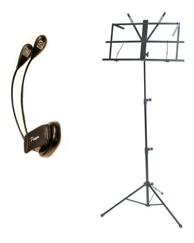 Combo Atril Plegable Partituras Luz Led Doble Parquer Cuota 0