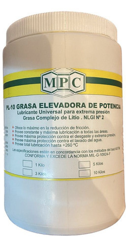 Grasa Alta Temperatura Patriot Power Pl-10 0