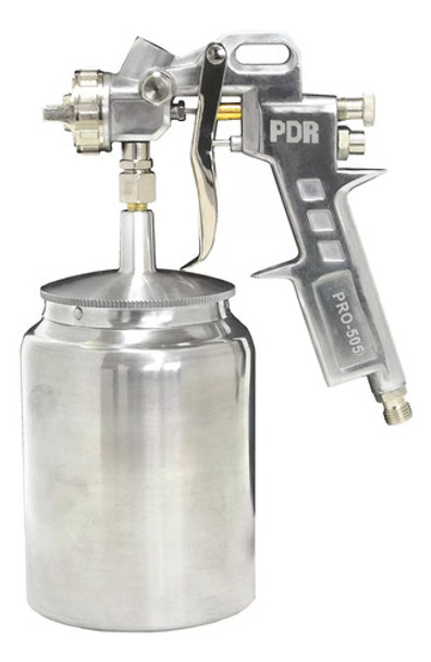 Pistola Pintura Pdr Pro-505 Media Pressão Caneca 1l 1,5mm 0