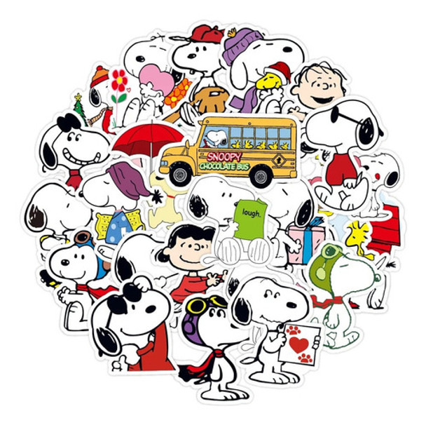 Stickers Autohadesivo Snoopy X 50 Vinilo 0