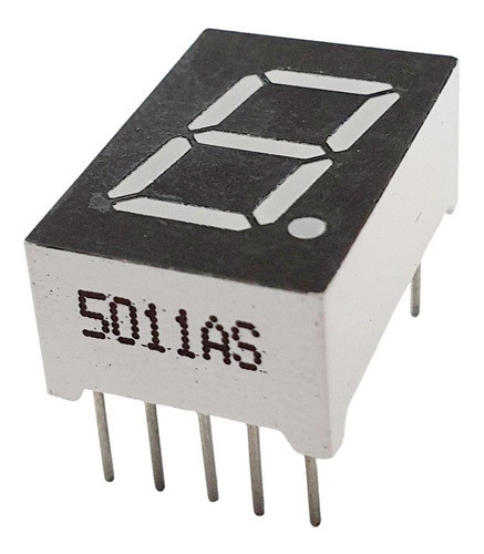 10 - Unidades Display 7 Segmentos Vermelho Catodo Comum 0