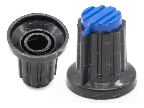 5 Perillas Potenciometro Azul 18mm Alto X 20mm Diametro 0