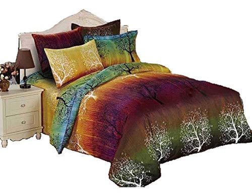 Swanson Beddings Rainbow Tree 3pc Duvet Bedding Set: Funda N 0