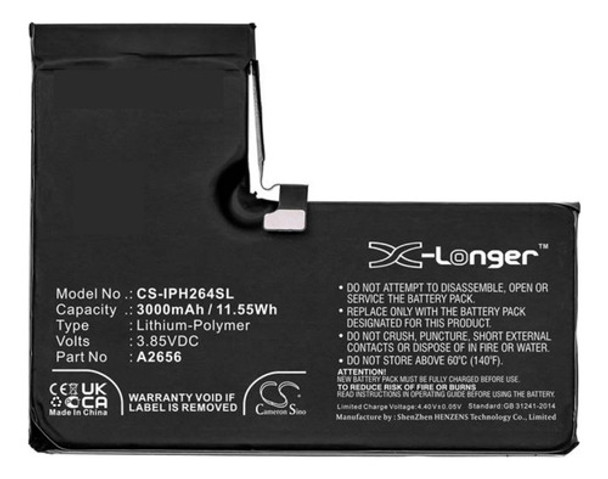 Batería Para iPhone 13 Pro Cameron Sino Part No A2640 +envio 0