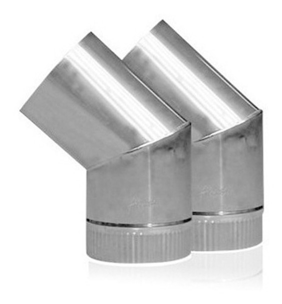 Par De Codos Para Calefactor Ecológico Salida 110 Mm 0