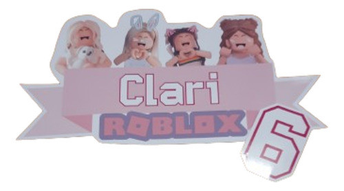 Adorno De Torta Topper  Personalizado Roblox Nena 0