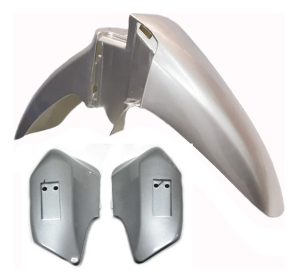 Guardabarro + Cubre Barrales Gris Plata Mondial 110 Max 1 0