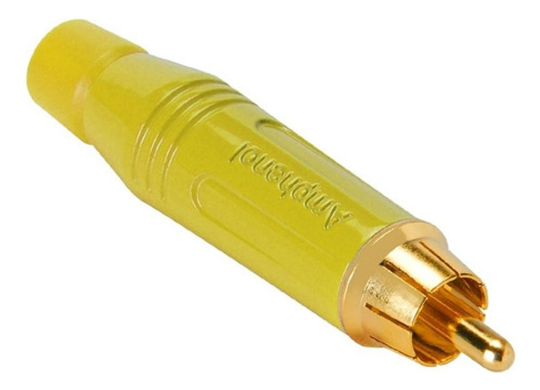 Ficha Rca Macho Cable Amarillo Amphenol Acpr-yel 0