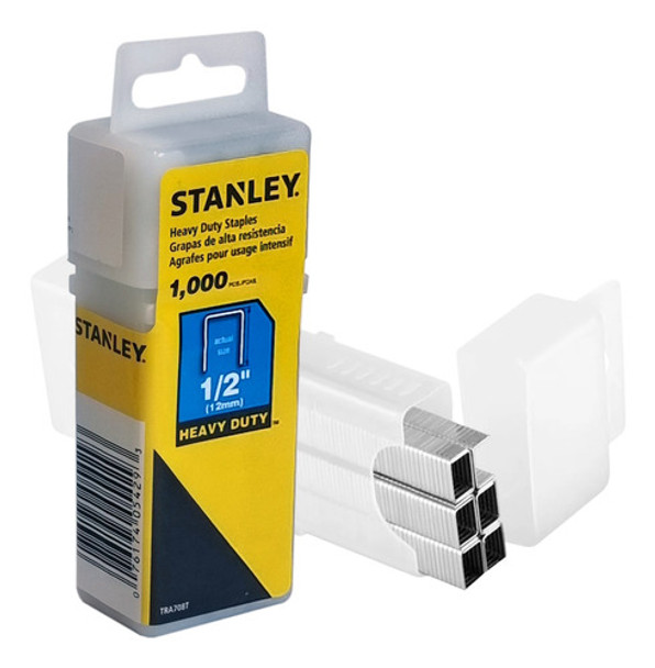 Grampo 1/2 12mm Uso Pesado T50 1.000un P/ Grampeador Stanley 0