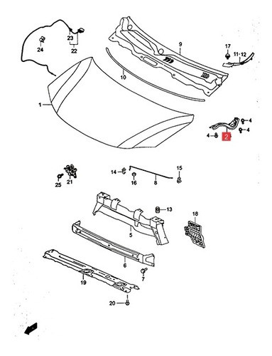 Bisagra Espolon Der.  Suzuki S-presso 2020- 0