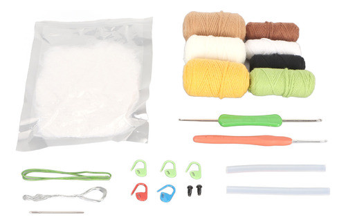 Kit Completo De Crochê Potted Panda Hook Yarn Stuffing Diy 0