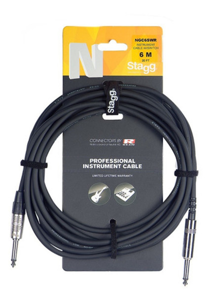 Cable Guitarra Bajo Instrumento Stagg Ngc6 Swr Plug 6mts 0