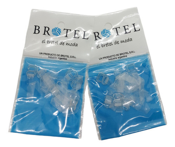 Brotel Bretel Silicona Gancho Plastico 10 Mm X 6 Unid 0