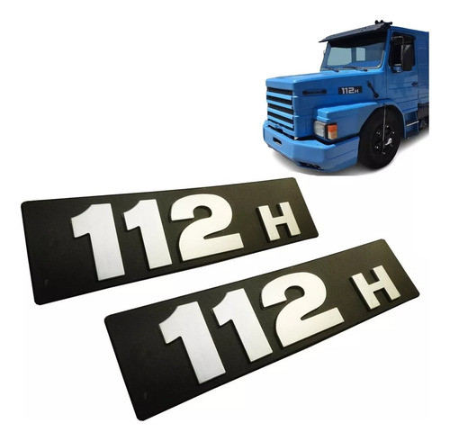 Par Emblema Capô Scania 112h 0