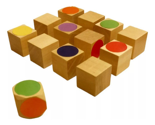 Juego De Memoria Cubos De Colores 12 Pz 0