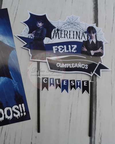 Adorno De Torta Topper Merlina 0