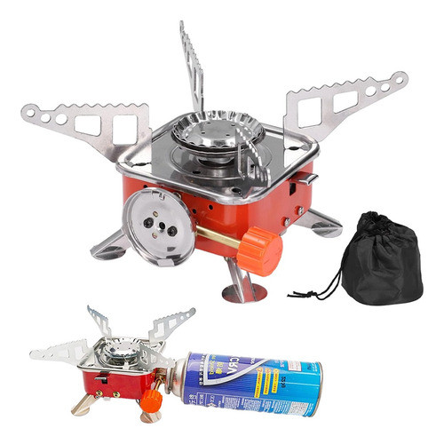 Anafe Camping Mini Calentador Cocina Gas Butano Proteccion 0