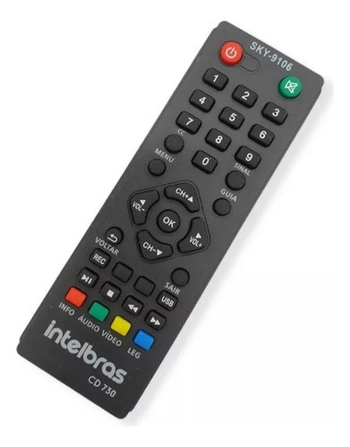 Controle Remoto Para Conversor De Tv Digital Intelbras Cd730 0