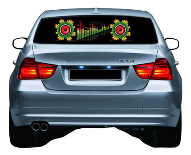 Vumetro Vidrio Led Luces Audioritmico Auto Parlante  90x25 0