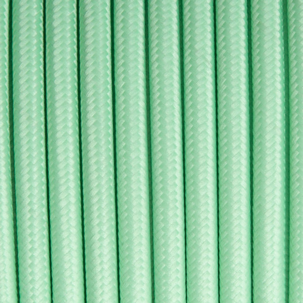 Cabo Elétrico Revestido Em Tecido Rayon  - Verde Clar - 1,5m 0 Cabo Elétrico Revestido Em Tecido Rayon  - Verde Clar - 1,5m 0