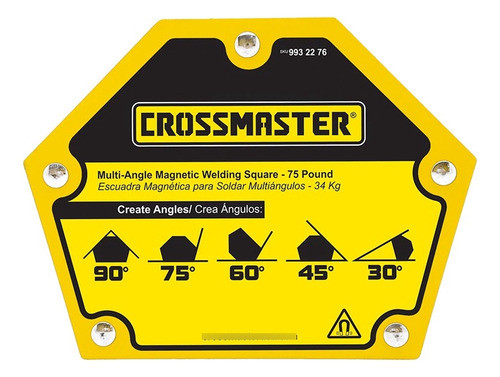 Escuadra Magnetica Crossmaster Para Soldar 34 Kg Multiangulo 0