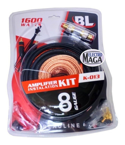 Kit De Cables Para Potencias Blauline Bl K-013 8ga 0