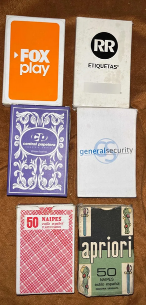 Spanish Playing Cards – 6 Deck Set – 5 Unused, 1 Vintage (Used Listing)