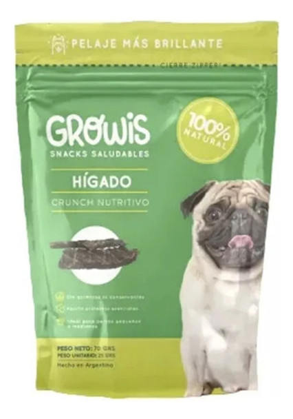 Golosina Para Perros Higado Deshidratado Natural Growis X3 0