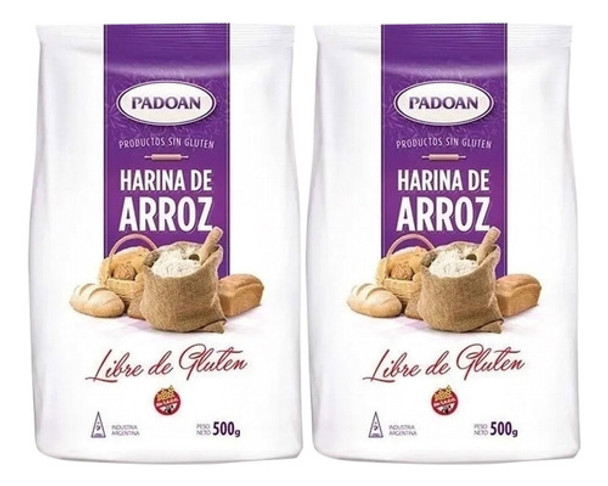 Harina De Arroz Libre Gluten Sin Tacc Padoan 500g Pack X2 0 Harina De Arroz Libre Gluten Sin Tacc Padoan 500g Pack X2 0