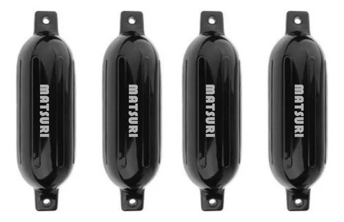 Defensa Nautica G4 Preta Kit 4 Inflável Matsuri Lanchas 0