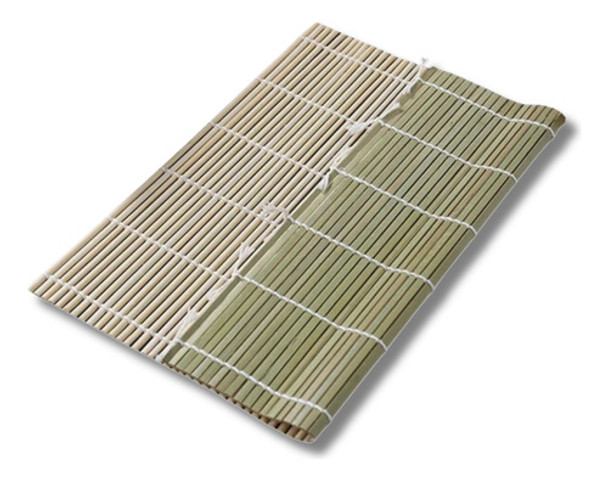 Esteira Para Enrolar Sushi Bambu Sudare Grande Nori  27x27cm 0