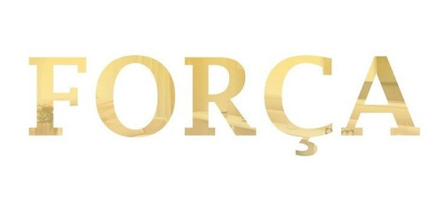 Palavra Em Acrílico Espelhado Dourado - Força 0