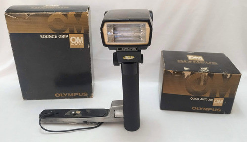 Flash Olympus Quick Auto 310 Con Bounce Grip Made In Japan 0